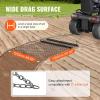 VEVOR Drag Harrow, 4 x 5 ft Chain Harrow – Made from Q235 Steel, UTV Tractor Attachments for Landscape Leveling or Sod Prepping, Durable Harrow Rake for Gravel Driveway, Farm Field Garden Black(4′ x 5′)