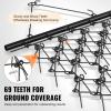 VEVOR Drag Harrow, 4 x 5 ft Chain Harrow – Made from Q235 Steel, UTV Tractor Attachments for Landscape Leveling or Sod Prepping, Durable Harrow Rake for Gravel Driveway, Farm Field Garden Black(4’x4′)