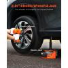 VEVOR Electric Car Jack Cordless Remote Control, 5 Tons /11000 lbs, Electric Hydraulic Jack Kit 18V Battery with Electric Impact Wrench, Tire Change Replacement with LED Light, Portable Car Jack
