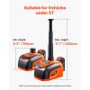 VEVOR Electric Car Jack Cordless Remote Control, 5 Tons /11000 lbs, Electric Hydraulic Jack Kit 18V Battery with Electric Impact Wrench, Tire Change Replacement with LED Light, Portable Car Jack