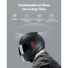 VEVOR Full Face Motorcycle Helmet DOT Approved, Dual Visor & Interchangeable Lens, Smart Street ABS Helmet Comfortable Motocross Helmet, Fit for Youth & Adults(helmet full face)