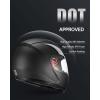 VEVOR Full Face Motorcycle Helmet DOT Approved, Dual Visor & Interchangeable Lens, Smart Street ABS Helmet Comfortable Motocross Helmet, Fit for Youth & Adults(helmet full face)