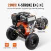 VEVOR Gas Pressure Washer, 3600 PSI 2.6 GPM, Gas Powered Pressure Washer with Copper Pump, Spray Gun and Extension Wand, 5 Quick Connect Nozzles, for Cleaning Cars, Homes, Driveways, Patios(3500PSI)