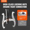 VEVOR Gear Puller Set, 3″ 4″ 6″ 8″ Puller Kit, 3 Jaw Gear Bearing Flywheel Pulley Removal Tool, 2 or 3 Reversible Jaws Wheel Puller, Vertically and Horizontally, External and Internal, 4-Piece(4 Pcs)