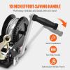 VEVOR Hand Winch, 3500 lbs Pulling Capacity, Boat Trailer Winch Heavy Duty Rope Crank with 33 ft Steel Wire Cable and Two-Way Ratchet, Manual Operated Hand Crank Winch for Trailer, Boat or ATV Towing(3500lbs)