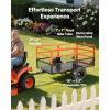 VEVOR Heavy Duty ATV Trailer Steel Dump Cart, 750 lbs 15 Cubic Feet, Garden Utility Trailer Yard Trailers with Removable Sides for Riding Lawn Mower Tractor(1800Lbs&28cu.ft)