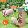 VEVOR Hog Feeder, 3.7 Bushel Capacity, Double Door Pig Feeder, Heavy Duty Steel Piglets Feeder, Multipurpose Trough Creep Feeder, Outdoor Livestock Feeder Farm Accessory for Feeding up to 8 Hogs(2.2 Bushel)