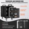 VEVOR Insulated Food Pan Carrier, 81 Qt Hot Box for Catering, Food Box Carrier with Double Buckles, Front Loading Food Warmer with Handles, Stackable End Loader for Restaurant, Canteen(81 Qt & Wheels)