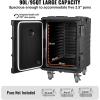 VEVOR Insulated Food Pan Carrier, 81 Qt Hot Box for Catering, Food Box Carrier with Double Buckles, Front Loading Food Warmer with Handles, Stackable End Loader for Restaurant, Canteen(95 Qt & Wheels)