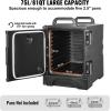 VEVOR Insulated Food Pan Carrier, 81 Qt Hot Box for Catering, Food Box Carrier with Double Buckles, Front Loading Food Warmer with Handles, Stackable End Loader for Restaurant, Canteen(81 Qt)