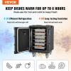 VEVOR Insulated Food Pan Carrier, 81 Qt Hot Box for Catering, Food Box Carrier with Double Buckles, Front Loading Food Warmer with Handles, Stackable End Loader for Restaurant, Canteen(95 Qt & Wheels)