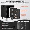 VEVOR Insulated Food Pan Carrier, 81 Qt Hot Box for Catering, Food Box Carrier with Double Buckles, Front Loading Food Warmer with Handles, Stackable End Loader for Restaurant, Canteen(95 Qt & Wheels)