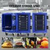 VEVOR Insulated Food Pan Carrier, 95 Qt Hot Box for Catering, LLDPE Food Box Carrier w/Double Buckles, Front Loading Food Warmer w/Handles, Stackable End Loader for Restaurant, Canteen, etc. Black(Blue)
