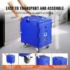 VEVOR Insulated Food Pan Carrier, 95 Qt Hot Box for Catering, LLDPE Food Box Carrier w/Double Buckles, Front Loading Food Warmer w/Handles, Stackable End Loader for Restaurant, Canteen, etc. Black(Blue)