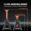VEVOR Jack Stands, 3 Ton (6,000 lbs) Capacity Car Jack Stands Double Locking, 10.8-16.3 inch Adjustable Height, for Lifting SUV, Pickup Truck, Car and UTV/ATV, Red, 1 Pair(6T 2-Locking)