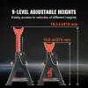 VEVOR Jack Stands, 3 Ton (6,000 lbs) Capacity Car Jack Stands Double Locking, 10.8-16.3 inch Adjustable Height, for Lifting SUV, Pickup Truck, Car and UTV/ATV, Red, 1 Pair(3T 2-Locking)