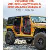 VEVOR Jeep Tube Doors, 4-Door, Hunting Style Jeep Tubular Door with DOT Certified Rear View Mirrors, Jeep Doors with Rear Mirrors for 2018-2026 Jeep Wrangler JL & 2020-2026 Jeep Gladiator JT(4 Door&Side View Mirror)