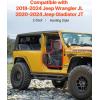 VEVOR Jeep Tube Doors, 4-Door, Hunting Style Jeep Tubular Door with DOT Certified Rear View Mirrors, Jeep Doors with Rear Mirrors for 2018-2026 Jeep Wrangler JL & 2020-2026 Jeep Gladiator JT(2 Door&Side View Mirror)