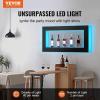 VEVOR LED Lighted Liquor Bottle Display, 3 Tiers 40 Inches, Supports USB, Illuminated Home Bar Shelf with RF Remote & App Control 7 Static Colors 1-4 H Timing, Acrylic Lighted Shelf for 30 Bottles(2 Tiers 48 Inches)