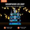 VEVOR LED Lighted Liquor Bottle Display, 3 Tiers 40 Inches, Supports USB, Illuminated Home Bar Shelf with RF Remote & App Control 7 Static Colors 1-4 H Timing, Acrylic Lighted Shelf for 30 Bottles(4 Tiers 16 Inches)