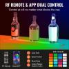 VEVOR LED Lighted Liquor Bottle Display, 3 Tiers 40 Inches, Supports USB, Illuminated Home Bar Shelf with RF Remote & App Control 7 Static Colors 1-4 H Timing, Acrylic Lighted Shelf for 30 Bottles(1 Tier 24 Inches)