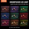 VEVOR LED Lighted Liquor Bottle Display, 3 Tiers 40 Inches, Supports USB, Illuminated Home Bar Shelf with RF Remote & App Control 7 Static Colors 1-4 H Timing, Acrylic Lighted Shelf for 30 Bottles(2 Tiers 30 Inches)