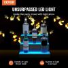 VEVOR LED Lighted Liquor Bottle Display, 3 Tiers 40 Inches, Supports USB, Illuminated Home Bar Shelf with RF Remote & App Control 7 Static Colors 1-4 H Timing, Acrylic Lighted Shelf for 30 Bottles(3 Tiers 16 Inches)