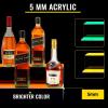 VEVOR LED Lighted Liquor Bottle Display, 3 Tiers 40 Inches, Supports USB, Illuminated Home Bar Shelf with RF Remote & App Control 7 Static Colors 1-4 H Timing, Acrylic Lighted Shelf for 30 Bottles(2-Step 40 inch)