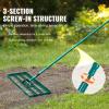 VEVOR Lawn Leveling Rake, 48″”x10″” Level Lawn Tool, Heavy-Duty Lawn Leveler with 78″” Steel Extended Handle, Yard Leveling Rake Suit for Garden, Golf Lawn, Farm, Green(36″x10″)