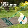 VEVOR Lawn Leveling Rake, 48″”x10″” Level Lawn Tool, Heavy-Duty Lawn Leveler with 78″” Steel Extended Handle, Yard Leveling Rake Suit for Garden, Golf Lawn, Farm, Green(48″x10″)