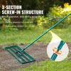 VEVOR Lawn Leveling Rake, 48″”x10″” Level Lawn Tool, Heavy-Duty Lawn Leveler with 78″” Steel Extended Handle, Yard Leveling Rake Suit for Garden, Golf Lawn, Farm, Green(30″x10″)