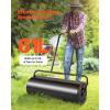 VEVOR Lawn Roller, 61L Sand or Water Filled Yard Roller, with Easy-Turn Plug and U-Shaped Ergonomic Handle for Convenient Push and Pull, Level and Compress Soil for Lawn, Garden, Farm, Park, Black(17gal)