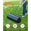 VEVOR Lawn Roller, 61L Sand or Water Filled Yard Roller, with Easy-Turn Plug and U-Shaped Ergonomic Handle for Convenient Push and Pull, Level and Compress Soil for Lawn, Garden, Farm, Park, Black(17gal)