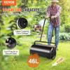 VEVOR Lawn Roller, 61L Sand or Water Filled Yard Roller, with Easy-Turn Plug and U-Shaped Ergonomic Handle for Convenient Push and Pull, Level and Compress Soil for Lawn, Garden, Farm, Park, Black(13gal)