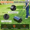 VEVOR Lawn Roller, 61L Sand or Water Filled Yard Roller, with Easy-Turn Plug and U-Shaped Ergonomic Handle for Convenient Push and Pull, Level and Compress Soil for Lawn, Garden, Farm, Park, Black(13gal)