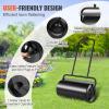 VEVOR Lawn Roller, 61L Sand or Water Filled Yard Roller, with Easy-Turn Plug and U-Shaped Ergonomic Handle for Convenient Push and Pull, Level and Compress Soil for Lawn, Garden, Farm, Park, Black(13gal)