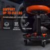 VEVOR Mechanic Stool, 250 LBS Rolling Pneumatic Creeper Garage/Shop Seat, Adjustable Height 16-22 inch in Padded Rolling Workshop Stool with Tool Tray, for Garage, Shop, Auto Repair, Black+Orange