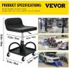 VEVOR Mobile Rolling Seat, 300LBS Capacity, 15.7″ to 20.5″ Adjustable Height, Mechanic Rolling Stool with Swivel Wheels and Tool Tray, for Workshop, Auto Repair Shop, Black