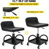 VEVOR Mobile Rolling Seat, 300LBS Capacity, 15.7″ to 20.5″ Adjustable Height, Mechanic Rolling Stool with Swivel Wheels and Tool Tray, for Workshop, Auto Repair Shop, Black
