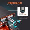 VEVOR Motorcycle Lift, 1100 LBS Motorcycle Lift ATV Scissor Lift Jack with Dolly & Hand Crank, Center Hoist Crank Stand with Wide Deck & Tool Tray for Street Bikes, Cruiser Bikes, Touring Motorcycles(with casters)