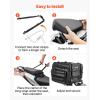 VEVOR Motorcycle Top Case 65L, Universal Aluminum Alloy Motorbike Tail Box with Leather Lining, Waterproof Detachable Motorcycle Top Box with Lock & Back Cushion, Fit for 99% of Motorcycle Frames(40-60 L)
