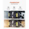 VEVOR Motorcycle Top Case 65L, Universal Aluminum Alloy Motorbike Tail Box with Leather Lining, Waterproof Detachable Motorcycle Top Box with Lock & Back Cushion, Fit for 99% of Motorcycle Frames(45 L)