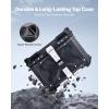 VEVOR Motorcycle Top Case 65L, Universal Aluminum Alloy Motorbike Tail Box with Leather Lining, Waterproof Detachable Motorcycle Top Box with Lock & Back Cushion, Fit for 99% of Motorcycle Frames(45 L)