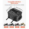 VEVOR Motorcycle Top Case 65L, Universal Aluminum Alloy Motorbike Tail Box with Leather Lining, Waterproof Detachable Motorcycle Top Box with Lock & Back Cushion, Fit for 99% of Motorcycle Frames(22-34 L)