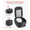 VEVOR Motorcycle Top Case 65L, Universal Aluminum Alloy Motorbike Tail Box with Leather Lining, Waterproof Detachable Motorcycle Top Box with Lock & Back Cushion, Fit for 99% of Motorcycle Frames(22-34 L)