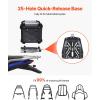 VEVOR Motorcycle Top Case 65L, Universal Aluminum Alloy Motorbike Tail Box with Leather Lining, Waterproof Detachable Motorcycle Top Box with Lock & Back Cushion, Fit for 99% of Motorcycle Frames(45 L)