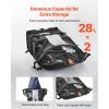 VEVOR Motorcycle Top Case 65L, Universal Aluminum Alloy Motorbike Tail Box with Leather Lining, Waterproof Detachable Motorcycle Top Box with Lock & Back Cushion, Fit for 99% of Motorcycle Frames(56 L)