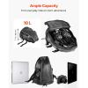 VEVOR Motorcycle Top Case 65L, Universal Aluminum Alloy Motorbike Tail Box with Leather Lining, Waterproof Detachable Motorcycle Top Box with Lock & Back Cushion, Fit for 99% of Motorcycle Frames(10L)