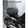 VEVOR Motorcycle Top Case 65L, Universal Aluminum Alloy Motorbike Tail Box with Leather Lining, Waterproof Detachable Motorcycle Top Box with Lock & Back Cushion, Fit for 99% of Motorcycle Frames(10L)