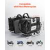 VEVOR Motorcycle Top Case 65L, Universal Aluminum Alloy Motorbike Tail Box with Leather Lining, Waterproof Detachable Motorcycle Top Box with Lock & Back Cushion, Fit for 99% of Motorcycle Frames(56 L)